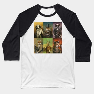 Historical Clothed Animals Montage Baseball T-Shirt